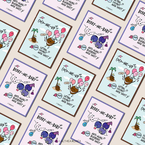 NEW FLAVORS! A'BLOOM COCO-ME-UP AND BERRY-ME-BABY SHEET MASKS